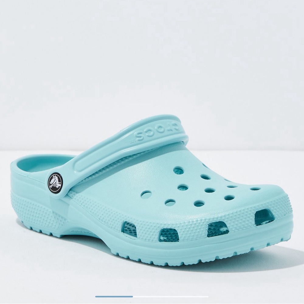 Teal Crocs